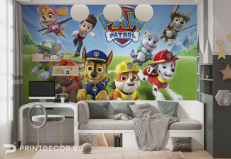 Детски тапет Спасителна мисия с кученцата от Пес Патрул / Paw Patrol 