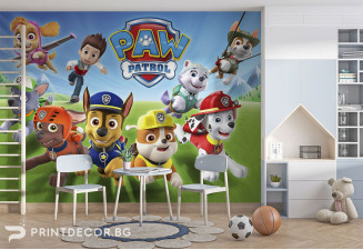 Детски тапет Спасителна мисия с кученцата от Пес Патрул / Paw Patrol 